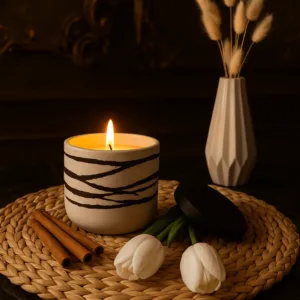 Kokulu Mum – Premium Taş Tozundan Üretilmiş Dekoratif Kavanoz & Bardak Tasarım