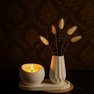 Kokulu Mum ve Vazo Dekor Seti
