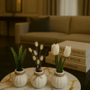 3’lü Dekoratif Vazo Seti –  Dekoratif & Modern Tasarım