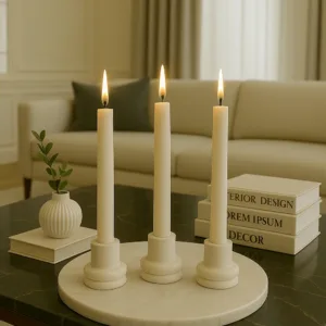 3’lü Şamdanlık Seti – Şık ve Minimal Dekoratif Şamdanlık