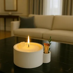 Dev Boy Bardak Tasarım Kokulu Mum – Kibrit Dekorlu Hediyelik & Dekoratif