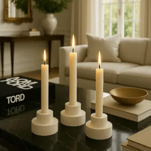 3’lü Şamdanlık Seti – Minimal ve Modern Dekoratif Şamdanlık