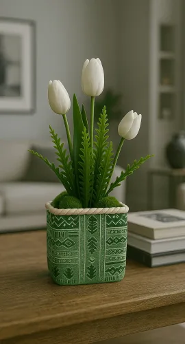 Premium Üretim Dev Boy Dekoratif Saksı - Hediyelik & Dekor webp 2